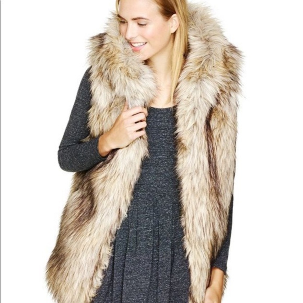 Aritzia faux fur vest